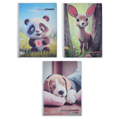 Hayvan Desenli A4 Çizgili Defter
