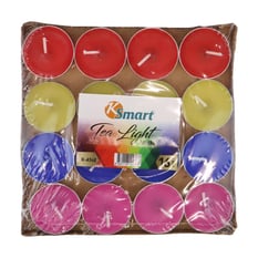 Ksmart Tealıght Mum Yuvarlak Karma 16 Lı