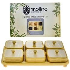 Molino Kare Kapaklı Servis Seti 6 Lı Mln-30450