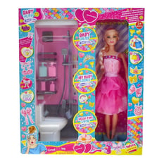Oyd Kutuda Klozetli Banyo Oyuncak Bebekli 02387