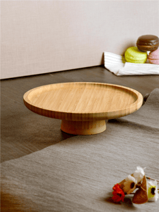 Paçi Ayaklı Bambu Sunumluk Yuvarlak 20 Cm 700723