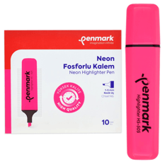 Penmark Neon Fosforlu Kalem Şeker Pembe Fosforlu Markör - HS-505-04