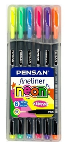 Pensan Fineliner 6 Lı Neon Renk