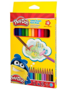Play-Doh Kuruboya Jumbo Üçgen 12 Renk Ku008
