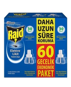 Raid Elektro Likit 2 Yedek 60 Gece Ekonomik Paket