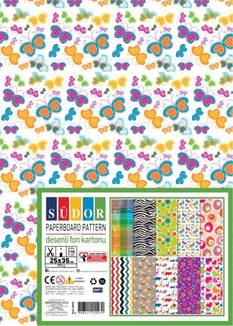 Südor Desenli Fon Kartonu 25x35 250gr 10 Lu Ek02