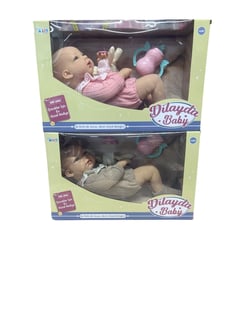 Tam Vinil 40 Cm Emzikli Biberonlu Küçük Oyuncak Bebek Sh59997