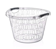 Erkoç plastik Şeffaf Yuvarlak Çamaşır Sepeti 33 lt E-233