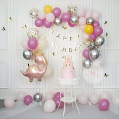 Pembe Dinozor Balon Zinciri Set