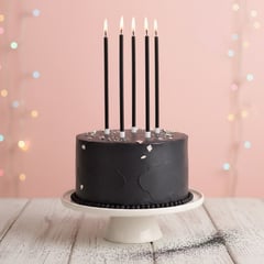 Siyah 14 cm Pasta Mumu (6 adet)