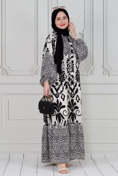 Authentic Hijab Dress-White
