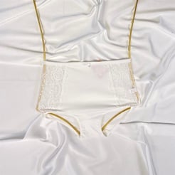 ç3350 P103 kenar dantelli toparlayıcı bayan bato beyaz