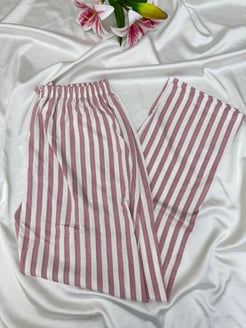 Ç565 - çizgili gül kurusu - pijama altı 