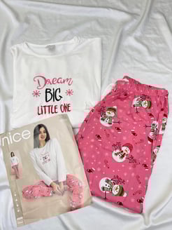 Ç5502 - milan kumaş dream pijama takımı -beyaz