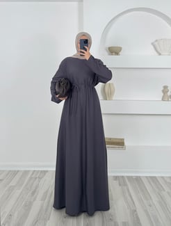 7142 oysho kumaş elbise- gri