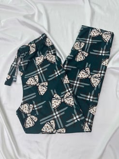 Ç2028 - süet kumaş kareli pijama altı - yeşil