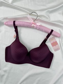 Ç0628 - C CUP LAZER KESIM DOLGUSUZ DESENLI SUTYEN - MOR   