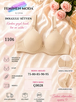 ç0028-DESTEKLİ SÜTYEN-KREM