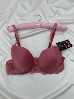 Ç5850- BIG SIZE DESTEKSIZ YANLARI DANTEL DETAYLI SÜTYEN - PEMBE  