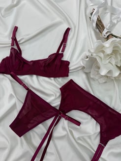 Ç0285 - DÜZ RENK JARTİYER - MOR 