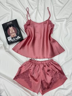 Ç12307 SATEN ŞORTLU TAKIM- MERCAN 