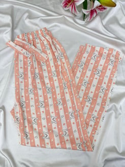 Ç565 - tavşanlı-  kalpli pijama altı - somon