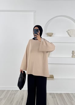 2676-oysho kumaş kolları bol etek üstü -taş
