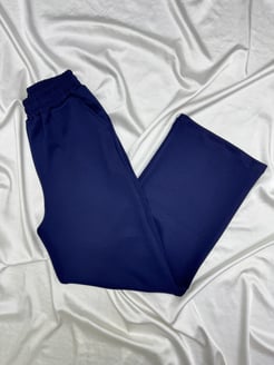 1836 - oysho kumaş bol paça pantolon - lacivert
