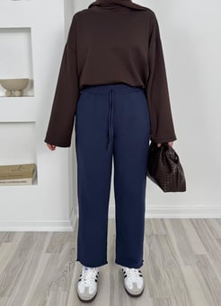 3469-gabardin kumaş cepli pantolon - lacivert