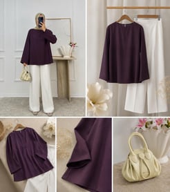 0073-modal kumaş tunik -bordo