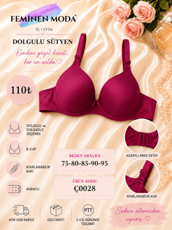 ç0028-DESTEKSİZ SÜTYEN-FUŞYA