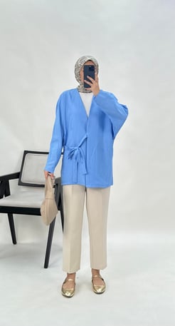 7854-kırışık kumaş-önden bağlamalı kimono-bebe mavisi