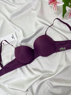 ç0793 -Lacoste destekli  sütyen -mor 