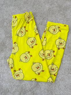 Ç2028 - süet kumaş civcivli pijama altı - sarı