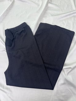 ç9316 - çift burgu bol paça  pijama altı - siyah