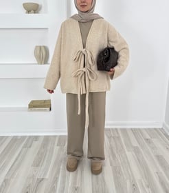 4480-kaşe kumaş-önden bağlamalı ceket-taş