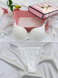 Ç755 Victoria Secret Sütyen Takımı(özel kutusuyla)-BEYAZ