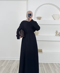 7142 oysho kumaş elbise- siyah