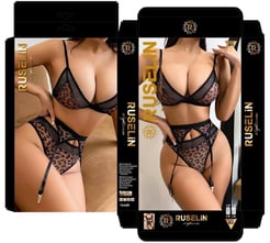 ç2013 - tangalı leoparlı jartiyer - siyah