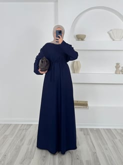 7142 oysho kumaş elbise- lacivert 