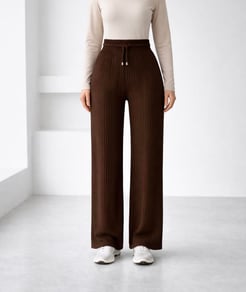 9050-triko pantolon-acı kahve