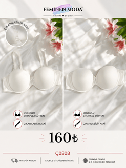 ç0808 - destekli lotus sütyen-beyaz 