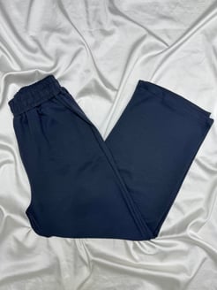 1836 - oysho kumaş bol paça pantolon - füme 