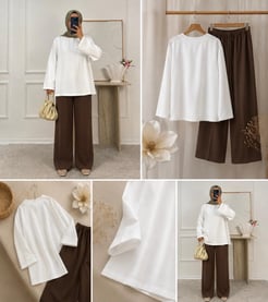 0073-modal kumaş tunik -beyaz