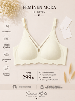 ç7899-lazer kesim fitilli sütyen-beyaz
