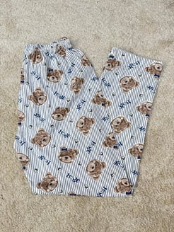 Ç565 - ayıcıklı love yazılı - pijama altı-lacivert