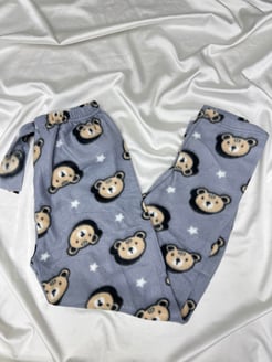 Ç472 -polar ayıcıklı pijama altı - gri
