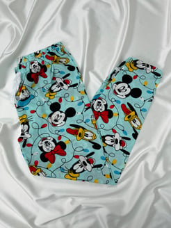 ç836 - .. Mickie Mouse çizgi karakterli pijama altı-su yeşili