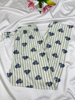 Ç565 - lacivert kalpli- pijama altı-su yeşili