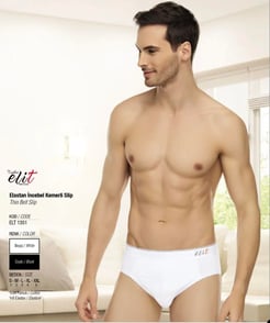 Ç1351 - ELESTAN İNCEBEL KEMERLİ SLİP - SİYAH 